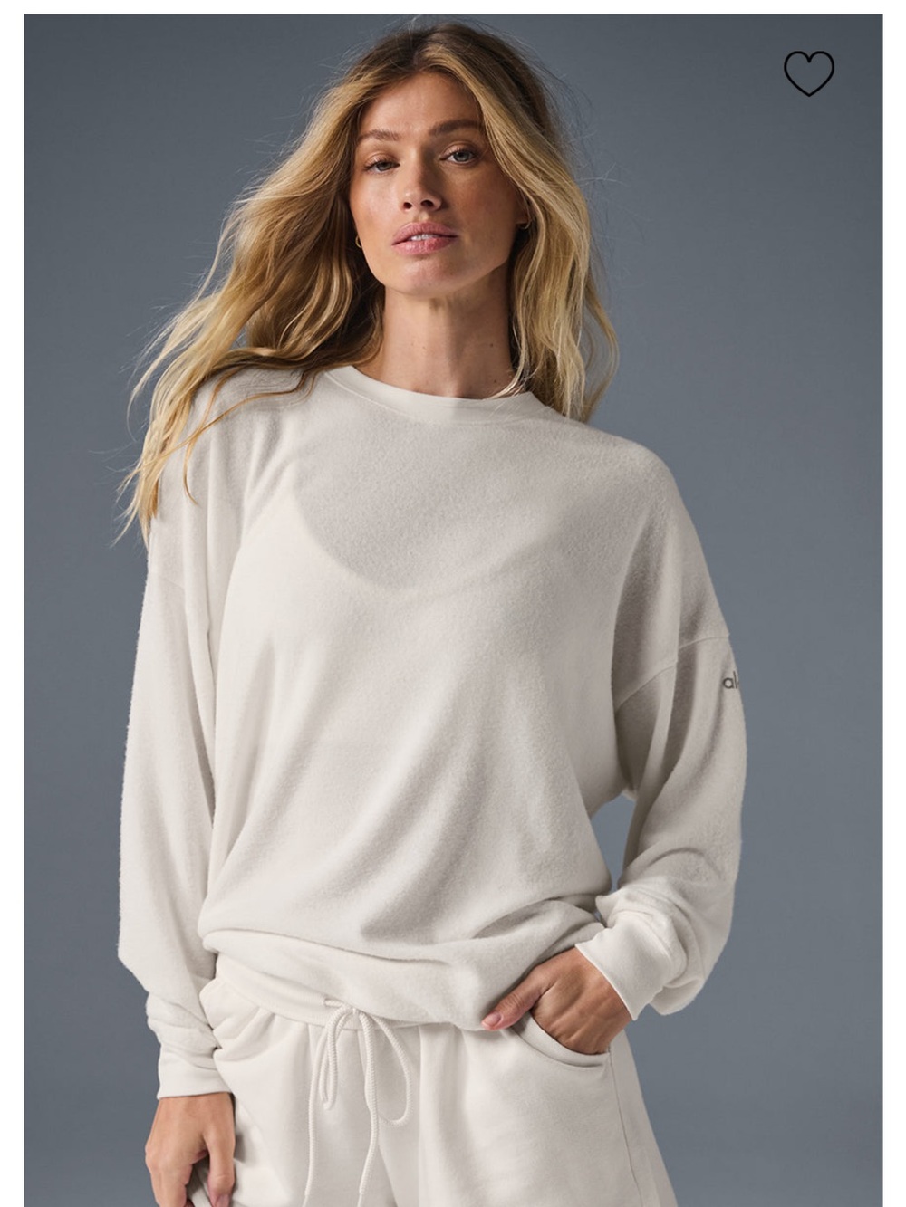 ALO Yoga Relaxed Crewneck Sweatshirt - Cream